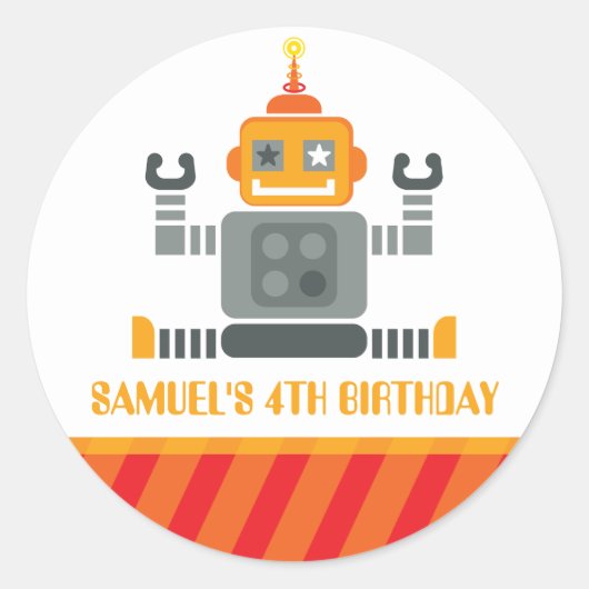 イベント装飾ステッカー：：ロボット2 ラウンドシール (正面)