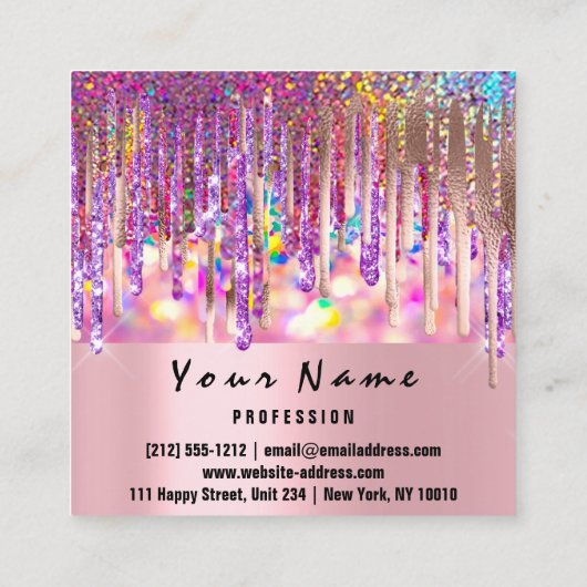 イベント製造ウェディングプランナー自筆装置 スクエア名刺 (裏面)