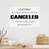 イベント解約告シンプル示ビッグサイン ポスター (キッチン)