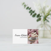 イベント計エレガント画水色 名刺 (スタンド正面)