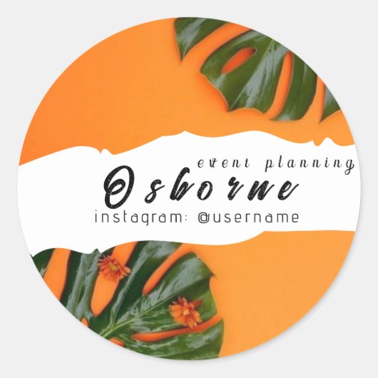 イベント計クラシック画ラウンドステッカー ラウンドシール (正面)