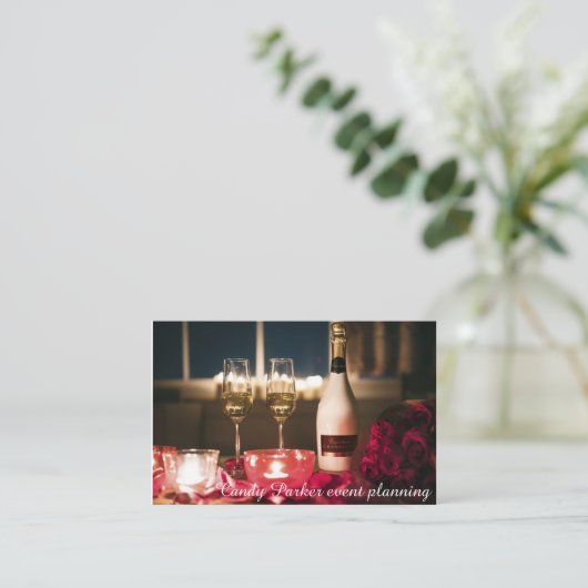 イベント計画きらめくワインマクロ名刺 名刺 (スタンド正面)