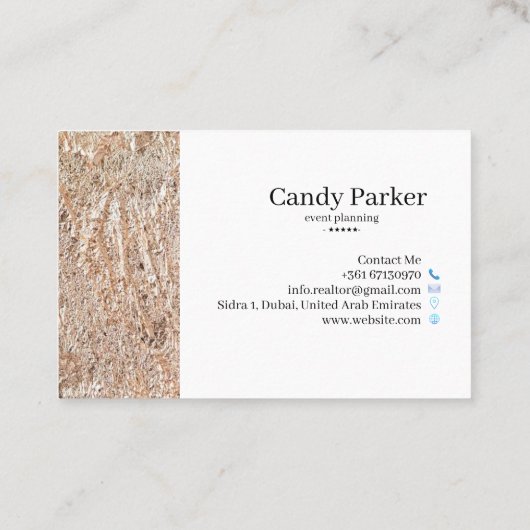 イベント計画きらめくワインマクロ名刺 名刺 (裏面)