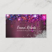 イベント計画グリッターきらめくバラ 名刺 (正面)