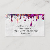 イベント計画グリッターきらめくバラ 名刺 (裏面)