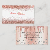 イベント計画バラモダン金ゴールド名刺 名刺 (正面/裏面)