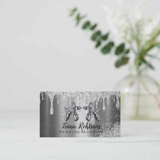 イベント計画パーティー装飾グリッターバルーン 名刺 (スタンド正面)