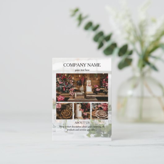 イベント計画ビジネス5写真ソーシャルメディア 名刺 (スタンド正面)