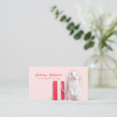 イベント計画ピンクの名刺 名刺 (スタンド正面)