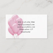 イベント計画ピンクの名刺 名刺 (裏面)