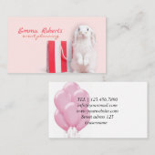 イベント計画ピンクの名刺 名刺 (正面/裏面)