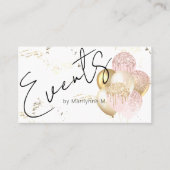 イベント計画モダングリッターバルーン 名刺 (正面)