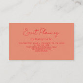 イベント計画モダングリッターバルーン 名刺 (裏面)