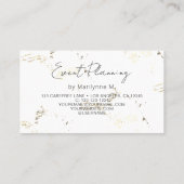 イベント計画モダングリッターバルーン 名刺 (裏面)