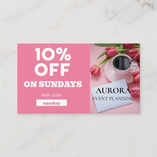 イベント計画割引販売 名刺 (正面)