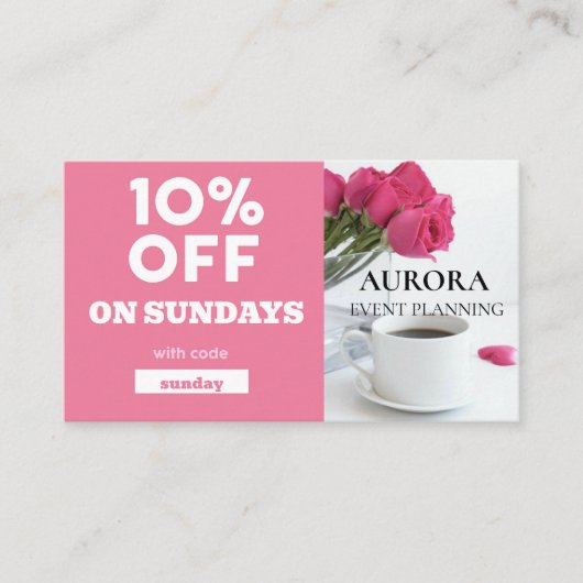 イベント計画割引販売 名刺 (正面)