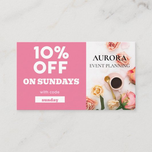 イベント計画割引販売 名刺 (正面)