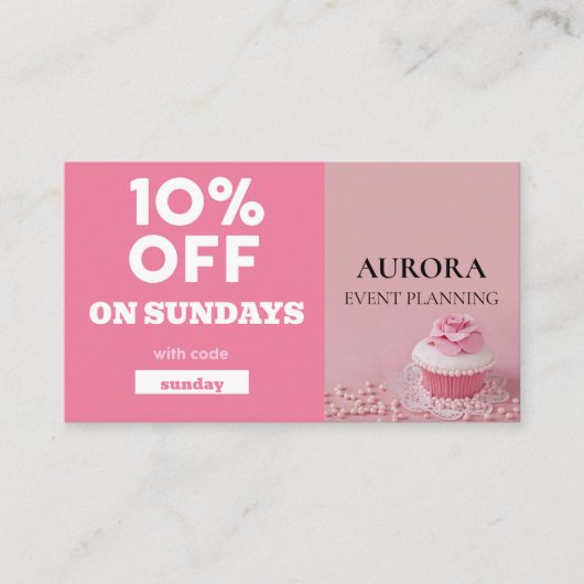 イベント計画割引販売 名刺 (正面)