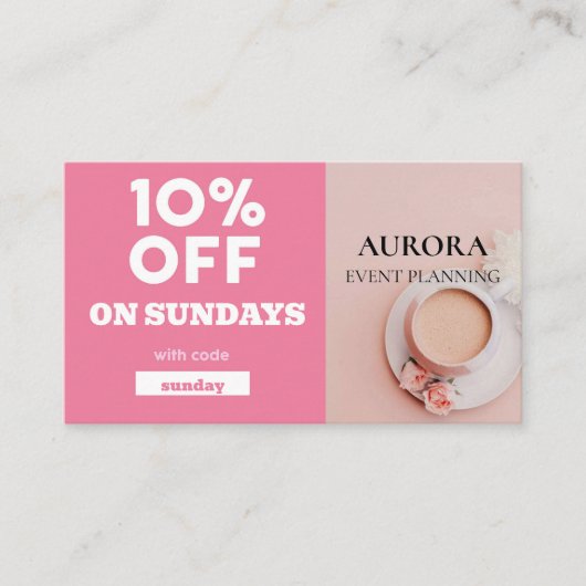 イベント計画割引販売 名刺 (正面)