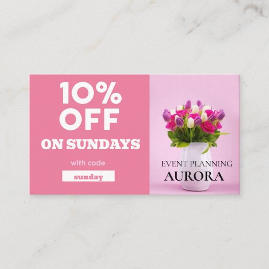 イベント計画割引販売 名刺 (正面)