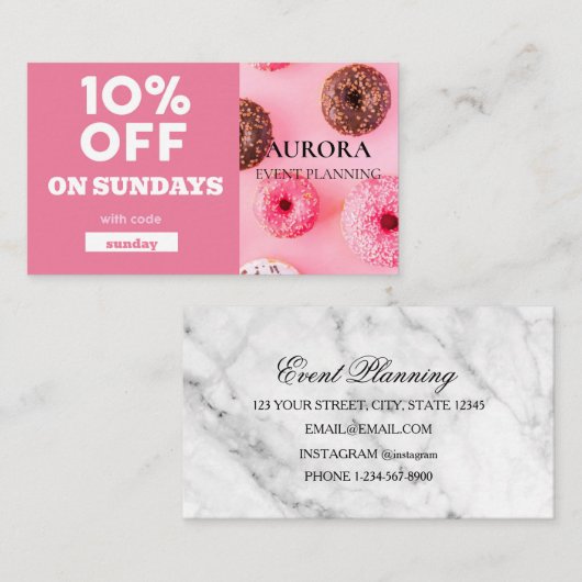 イベント計画割引販売 名刺 (正面/裏面)