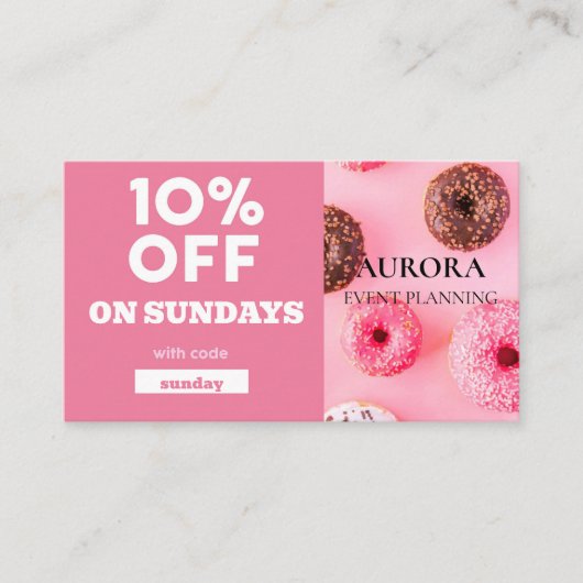 イベント計画割引販売 名刺 (正面)