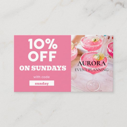 イベント計画割引販売 名刺 (正面)