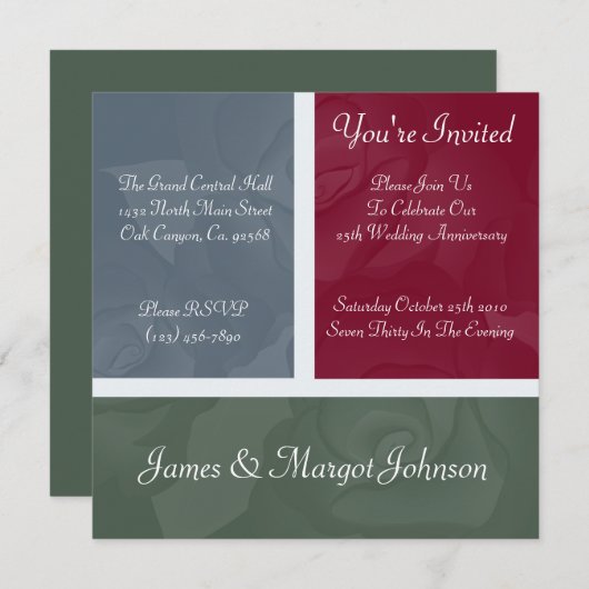 イベント記エレガント念パーティの招待状 招待状 (正面/裏面)