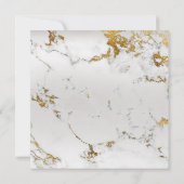 イベント誕生日ブラック金ゴールドグレーマーブルミニマル 招待状 (裏面)