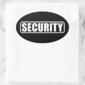 イベント警備員 楕円形シール (バッグ)