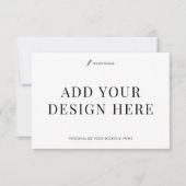 イベント返信カード印刷 3.5x5" オーダーメイド RSVP (正面)