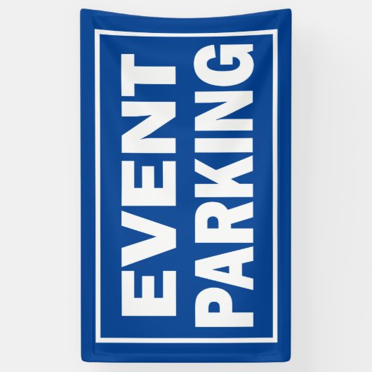 イベント駐車場の青または背景色 横断幕 (縦)