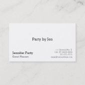 イベント(イベント・プランナ) 名刺 (裏面)