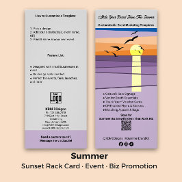 イベント、ブース、Smbマーケティング夏向けテンプレート ラックカード