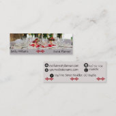 イベント・プランナの結婚式のオルガナイザーのケータリングの供給 スキニー名刺 (正面/裏面)