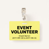 「イベント·ボラシンプルンティア」バッジ バッジ (裏面クリップ)