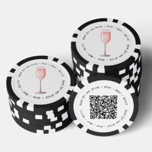 イベントQRコードピンクフィズドリンク券 ポーカーチップ