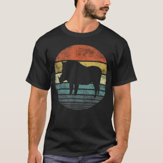 イボイヌ愛好家のための、面白いレトロな動物のシルエットTシャツ Tシャツ