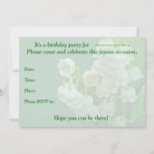 イボンヌの誕生日の招待状-谷のユリ 招待状 (裏面)