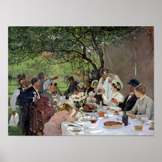 イポ結婚ートでの食事， 1886 ポスター (正面)