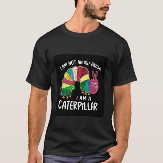 イマイチな格言付きの可愛い毛虫1 Tシャツ (正面)