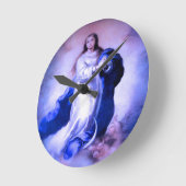 イマキュラタブルー ラウンド壁時計 (傾斜)