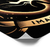 イマゴデイイメージオブゴッドベビーインウォーブブラック ポスター (角)