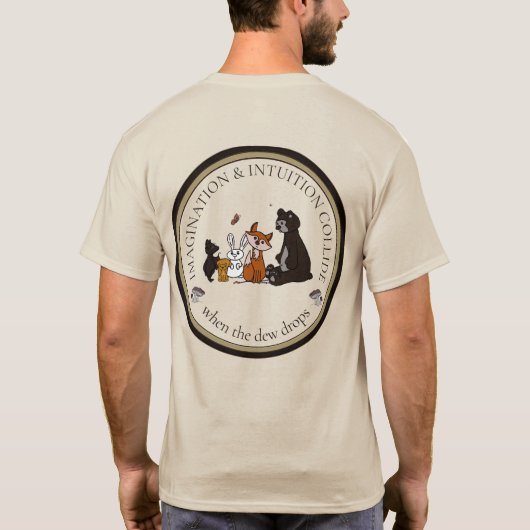 イマジネーションと直感が衝突 メンズTシャツ Tシャツ (裏面)