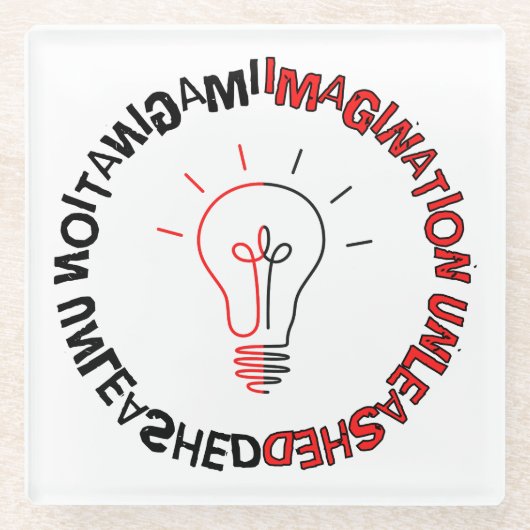 イマジネーションなし03.b ガラスコースター (正面)