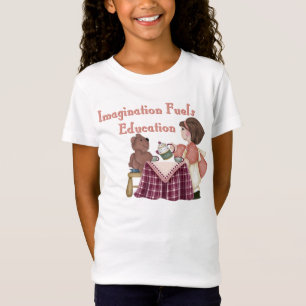 イマジネーション燃料エデュケーション(teaparty)女の子T Tシャツ