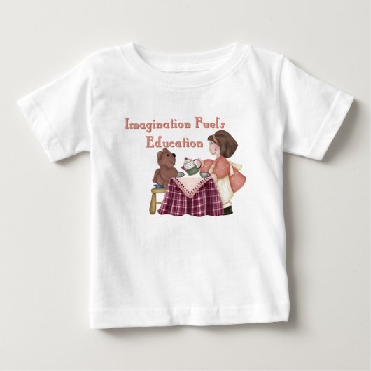 イマジネーション燃料教育(teaparty)幼児T ベビーTシャツ (正面)