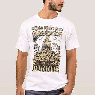 イマジネーション ホラー ハロウィン 廃屋 墓地 Tシャツ