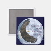 イマジネーションBald Eagle & Moonモチベーション・マグネット マグネット (正面/裏面)