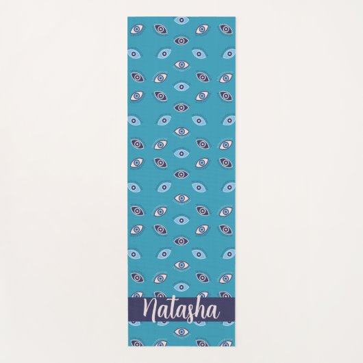 イマックアイパターンキュートゼンナザール名前をカスタムする ヨガマット (正面)